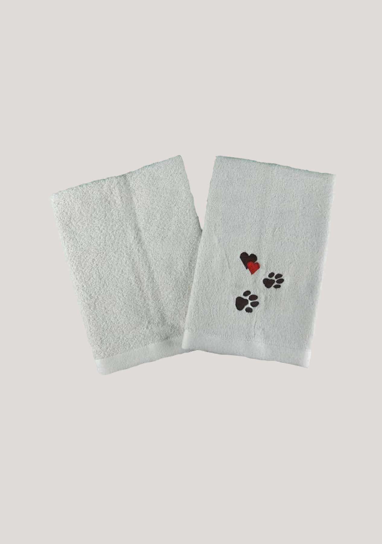 Guest towel set with paws