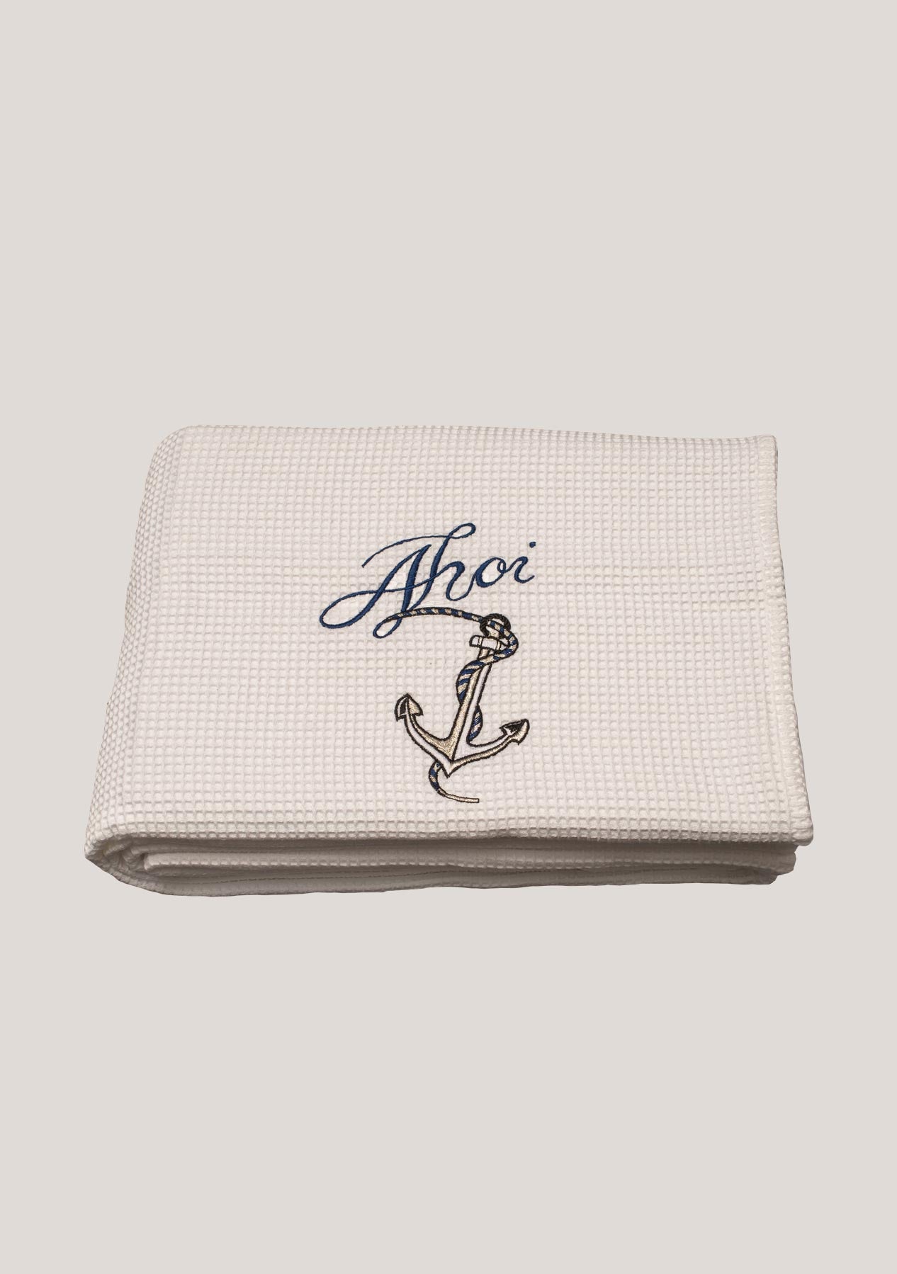 La Diva AHOI pique blanket embroidered